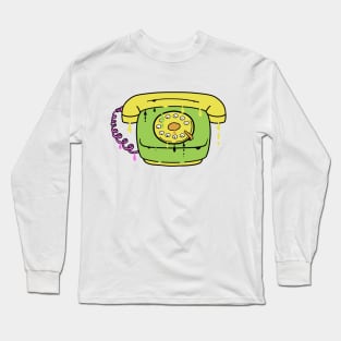 Psychedelic Rotary Phone Long Sleeve T-Shirt